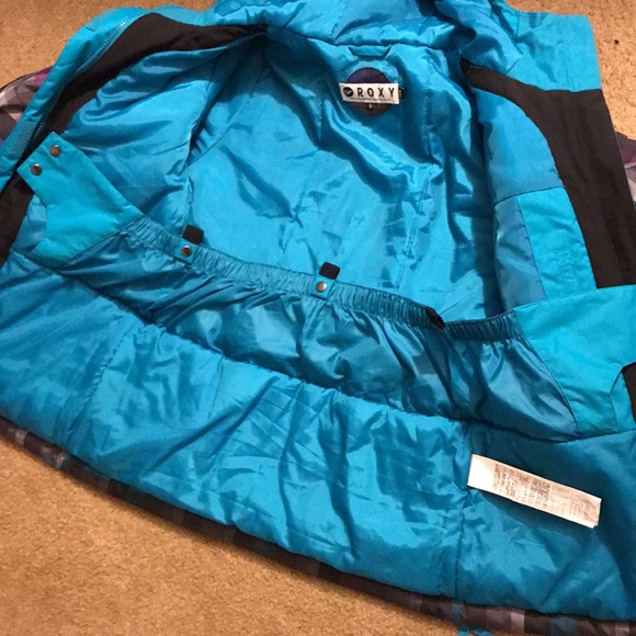 Roxy girls snow jacket w inner waist seal Sz 14 great condition - Picture 7 of 8